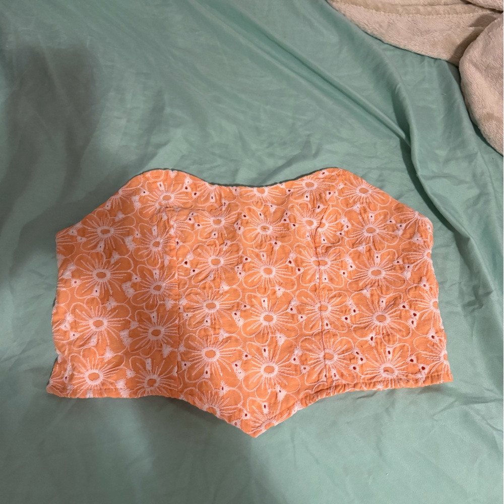Solemio Vibrant Orange Embroidered Fabric